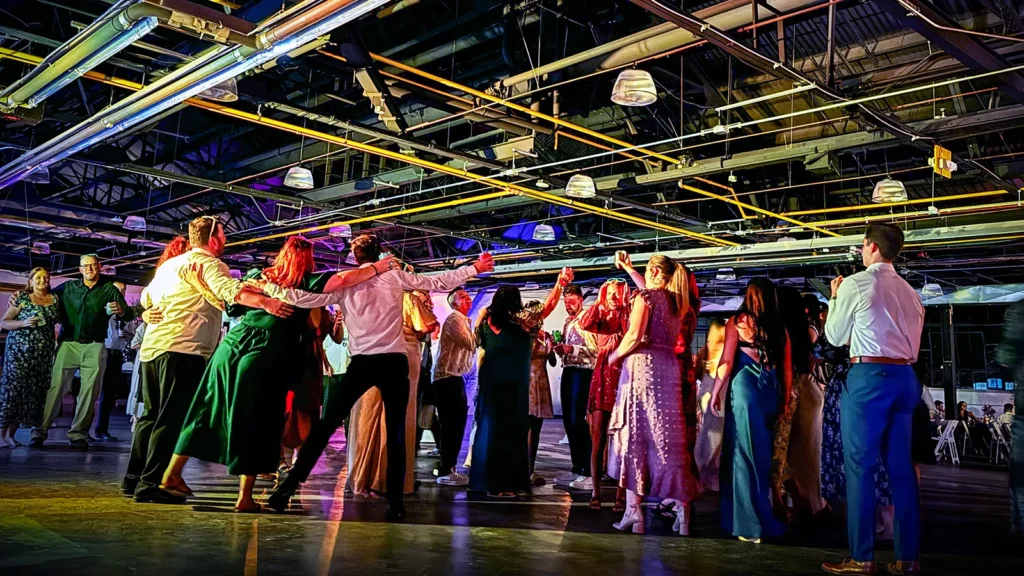 Wedding Dance Crowd at large event venue