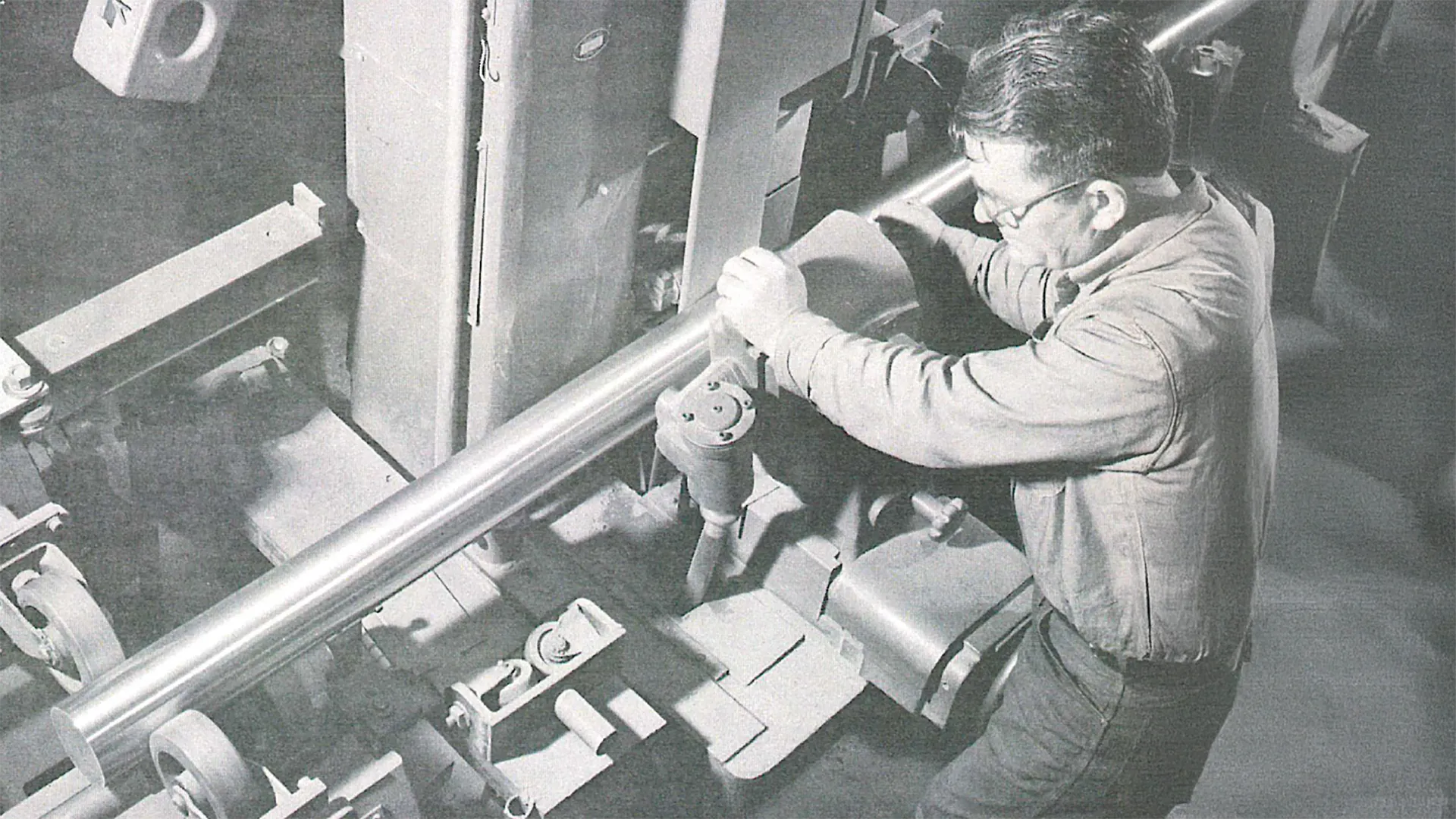 Man with Rod Machine